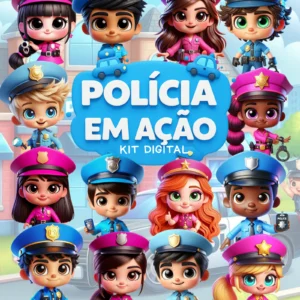 Arquivo Digital KIT ILUSTRAÇÕES POLÍCIA EM AÇÃO 01