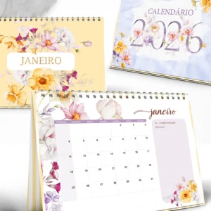 Arquivo Digital CALENDÁRIOS FLORAL ENCANTO 01 - 2026
