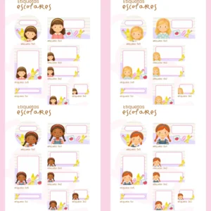 Arquivo Digital ETIQUETAS ESCOLARES MENINO E MENINA 01