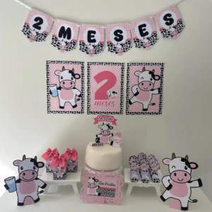 Arquivo Digital KIT FESTA VAQUINHA ROSA - 01