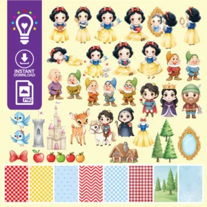 Arquivo Digital KIT ILUSTRAÇÕES BRANCA DE NEVE 03