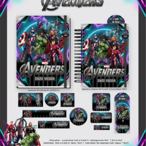 Arquivo Digital AGENDA ESCOLAR AVENGERS 01 - 2026 E PERMANENTE