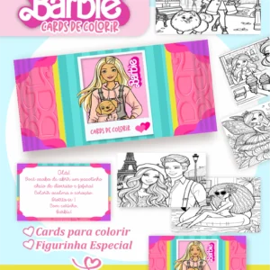 Arquivo Digital CARDS DE COLORIR -  BARBIE 01
