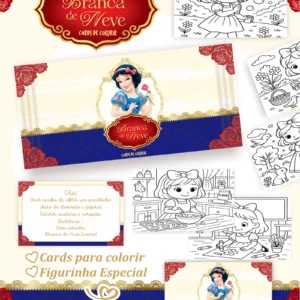 Arquivo Digital CARDS DE COLORIR -  BRANCA DE NEVE 02