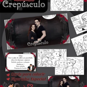 Arquivo Digital CARDS DE COLORIR -  CREPÚSCULO 01
