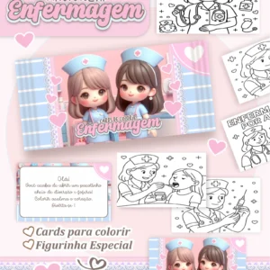 Arquivo Digital CARDS DE COLORIR -  ENFERMAGEM 01