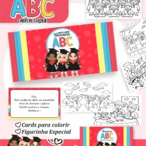 Arquivo Digital CARDS DE COLORIR -  FORMATURA MENINA 01