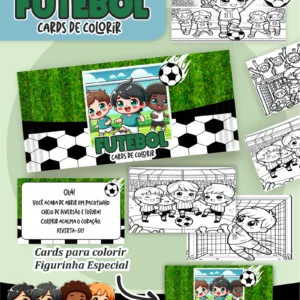 Arquivo Digital CARDS DE COLORIR -  FUTEBOL NEUTRO 01