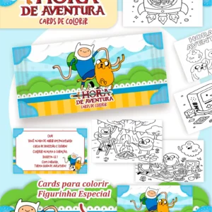 Arquivo Digital CARDS DE COLORIR -  HORA DE AVENTURA 01
