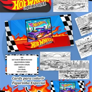 Arquivo Digital CARDS DE COLORIR -  HOT WEELS 01