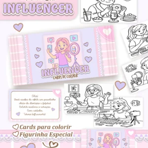 Arquivo Digital CARDS DE COLORIR -  INFLUENCER 01