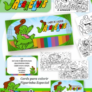 Arquivo Digital CARDS DE COLORIR -  JACARELVIS 01