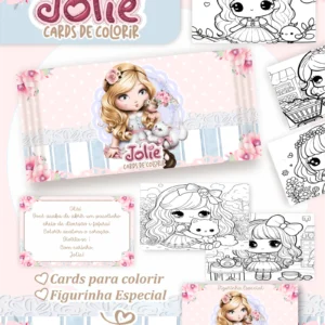 Arquivo Digital CARDS DE COLORIR -  JOLIE 01