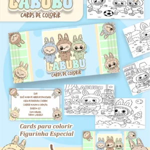 Arquivo Digital CARDS DE COLORIR -  LABUBU MENINO 01