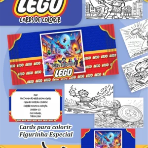 Arquivo Digital CARDS DE COLORIR -  LEGO 01