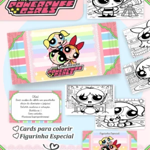 Arquivo Digital CARDS DE COLORIR -  MENINAS SUPER PODEROSAS 01