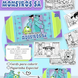 Arquivo Digital CARDS DE COLORIR -  MONSTROS SA 01