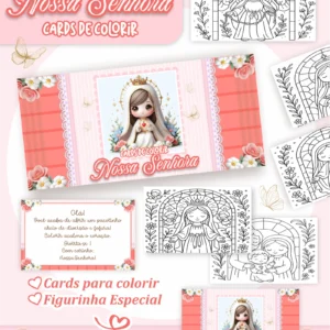 Arquivo Digital CARDS DE COLORIR -  NOSSA SENHORA 01