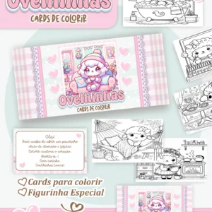 Arquivo Digital CARDS DE COLORIR -  OVELHINHAS 01