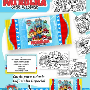 Arquivo Digital CARDS DE COLORIR -  PATRULHA CANINA 01