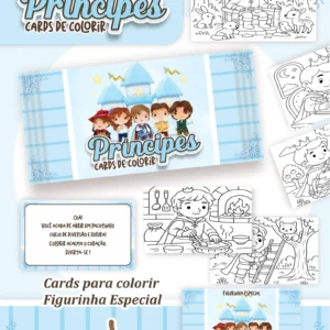 Arquivo Digital CARDS DE COLORIR -  PRÍNCIPES 01