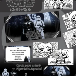 Arquivo Digital CARDS DE COLORIR -  STAR WARS 01