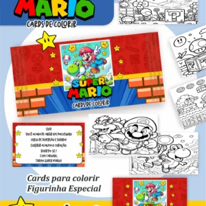 Arquivo Digital CARDS DE COLORIR -  SUPER MARIO 01