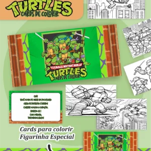 Arquivo Digital CARDS DE COLORIR -  TARTARUGAS NINJAS 01