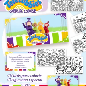 Arquivo Digital CARDS DE COLORIR -  TELETUBBIES 01