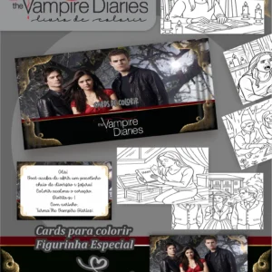 Arquivo Digital CARDS DE COLORIR -  THE VAMPIRE DIARIES 01
