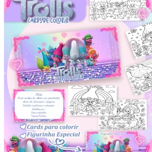 Arquivo Digital CARDS DE COLORIR -  TROLLS 01