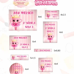 Arquivo Digital ETIQUETA ESCOLAR  BALLERINA CAPPUCINA 01