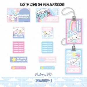 Arquivo Digital ETIQUETA ESCOLAR  CINNAMOROLL 02