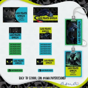 Arquivo Digital ETIQUETA ESCOLAR  COMO TREINAR SEU DRAGÃO 01