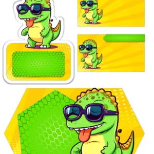 Arquivo Digital ETIQUETA ESCOLAR  DINOSSAURO 01