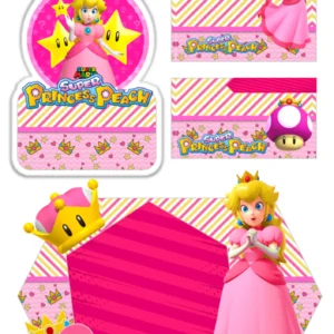 Arquivo Digital ETIQUETA ESCOLAR  PRINCESA PEACH 01