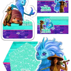 Arquivo Digital ETIQUETA ESCOLAR  RAYA EL ULTIMO DRAGON 01