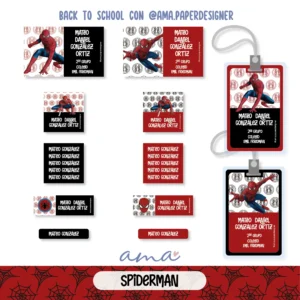 Arquivo Digital ETIQUETA ESCOLAR  SPIDER MAN 01