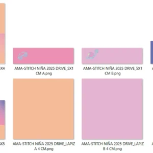 Arquivo Digital ETIQUETA ESCOLAR  STITCH NIÑA 01