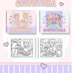 Arquivo Digital LIVRO DE COLORIR CONFEITEIRA 01