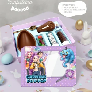 Arquivo Digital KIT DE PÁSCOA GUERREIRS DO KPOP - MINI CONFEITEIRA 01