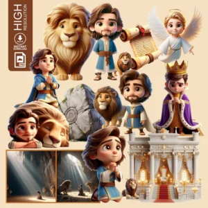 Arquivo Digital KIT ILUSTRAÇÕES DANIEL NA COVA DOS LEÕES 01