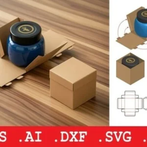 Arquivo Digital CAIXAS COM TAMPA DOBRÁVEL EM DUAS PEÇAS MINI NUTELLA 01