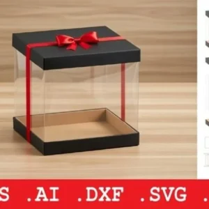 Arquivo Digital CAIXAS DE PRESENTE QUADRADA COM JANELA TRANSPARENTE 01