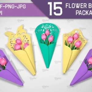 Arquivo Digital KIT DIA DAS MÃES BUQUÊ DE FLORES CONE 01