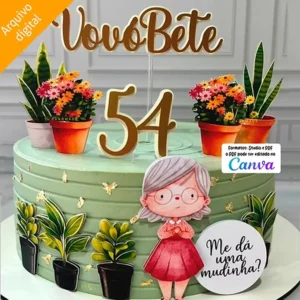 Arquivo Digital TOPO DE BOLO VOVÓ PLANTINHAS 01