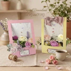 Arquivo Digital CAIXAS DE PRESENTE FLORAL 3D PARA O DIA DAS MÃES 01