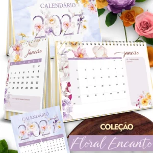 Arquivo Digital CALENDÁRIOS FLORAL LILÁS 01 - 2027