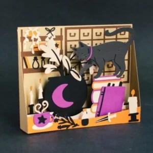 Arquivo Digital BOX CARD HALLOWEEN WITCH 01