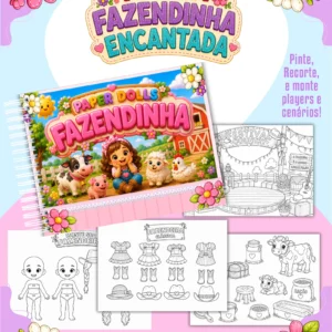 Arquivo Digital LIVRO DE COLORIR FAZENDINHA MENINA 02